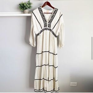 Anthropologie Sequined Shimmer Maxi Dress Small